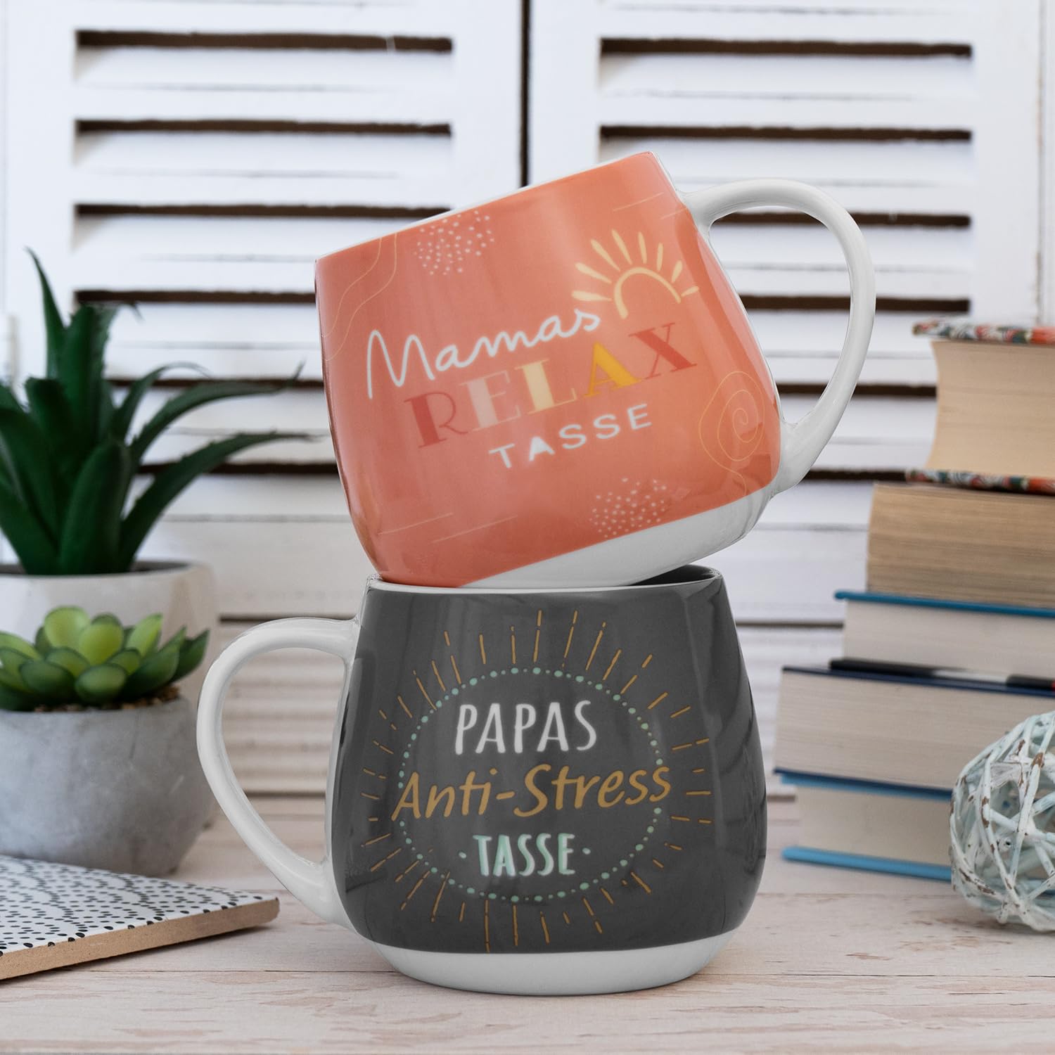 Tasse à Maté GRUSS & CO 48442 Tasse Avec Rainures « Soleil » | Grès 40 Tasse A Mate