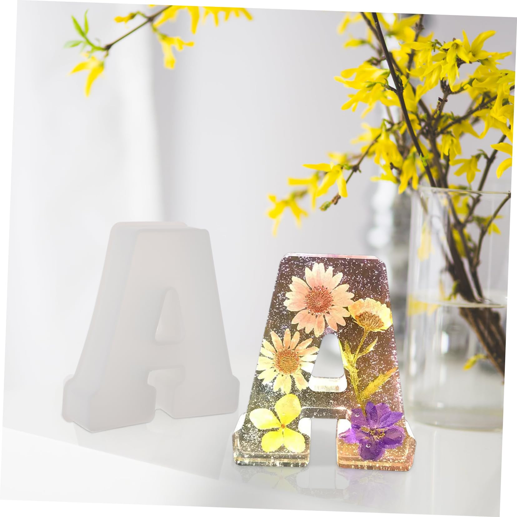 Angoily 2 Pezzi Mold per Stampo Decorativo per Fai da Te Resistente e Creativo per Creare Opere Uniche e Regali Speciali