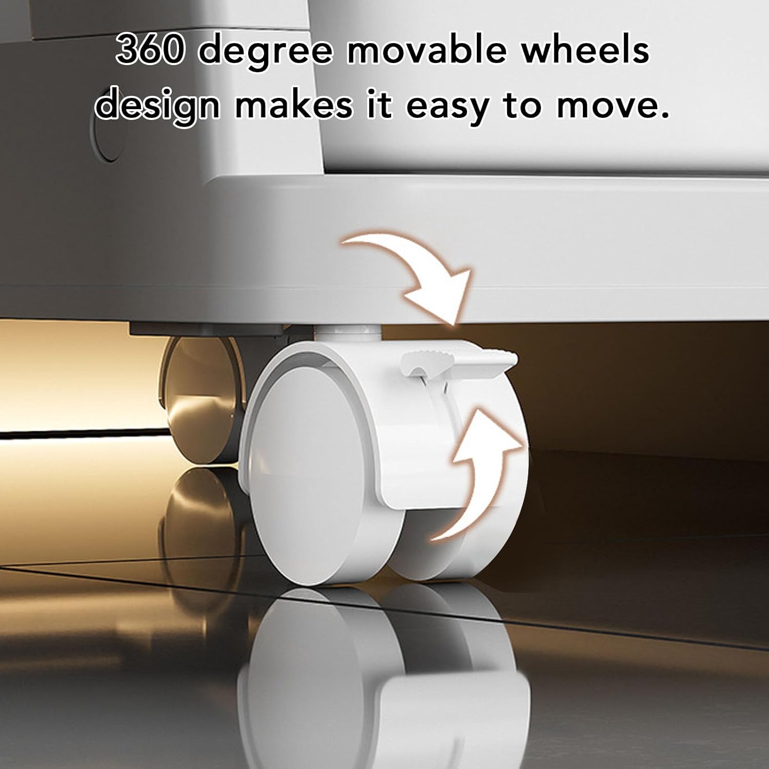 Luqeeg Plastic Rolling Utility Cart, 3 Tier Kitchen Storage Trolley with 4 360degree Movable Wheels, Pp, Abs Materials, Deep Bins Design for Bedroom, Kitchen, Laundry Room, Etc (3 Tier Grey)