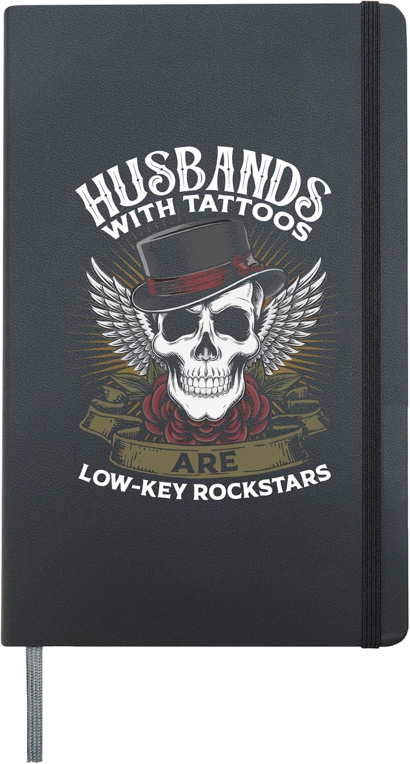 Tattoo Lover Supplies for Tattoo Artist Tattooed Tattooing Hardcover Journal, Black