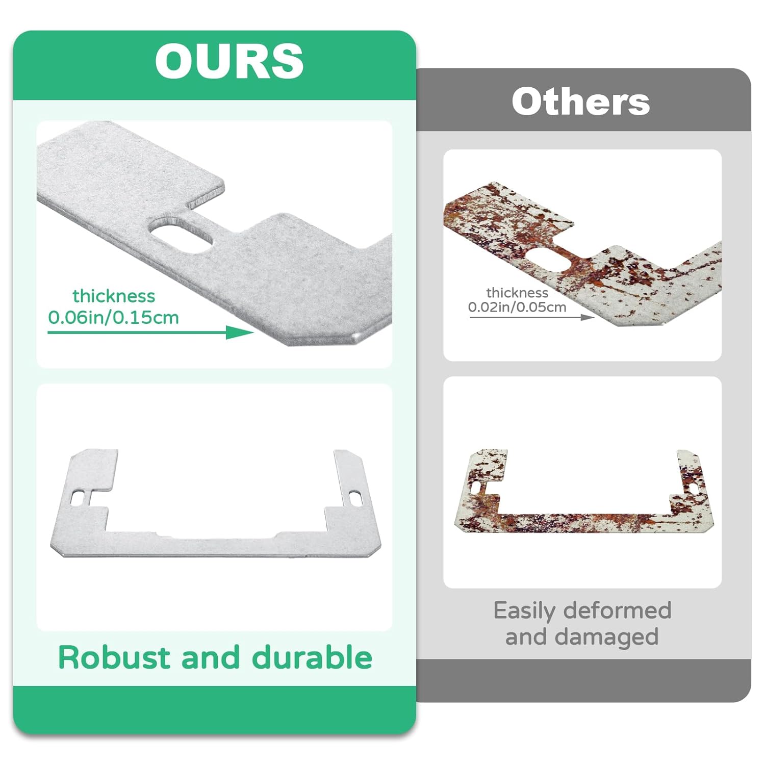 40 Pcs Wall Plate Spacers Metal Flush Fit Device Leveling Plate Outlet Spacers for Electrical Box Outlet Shims for Fixing Walls Electrical Outlet Electrical Boxes