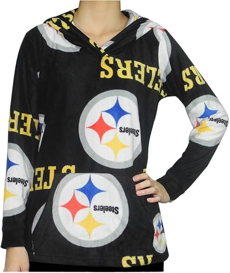 Para mujer Pit Steelers forro polar salón/pijama sudadera con capucha S,  multicolor : Amazon.es: Ropa