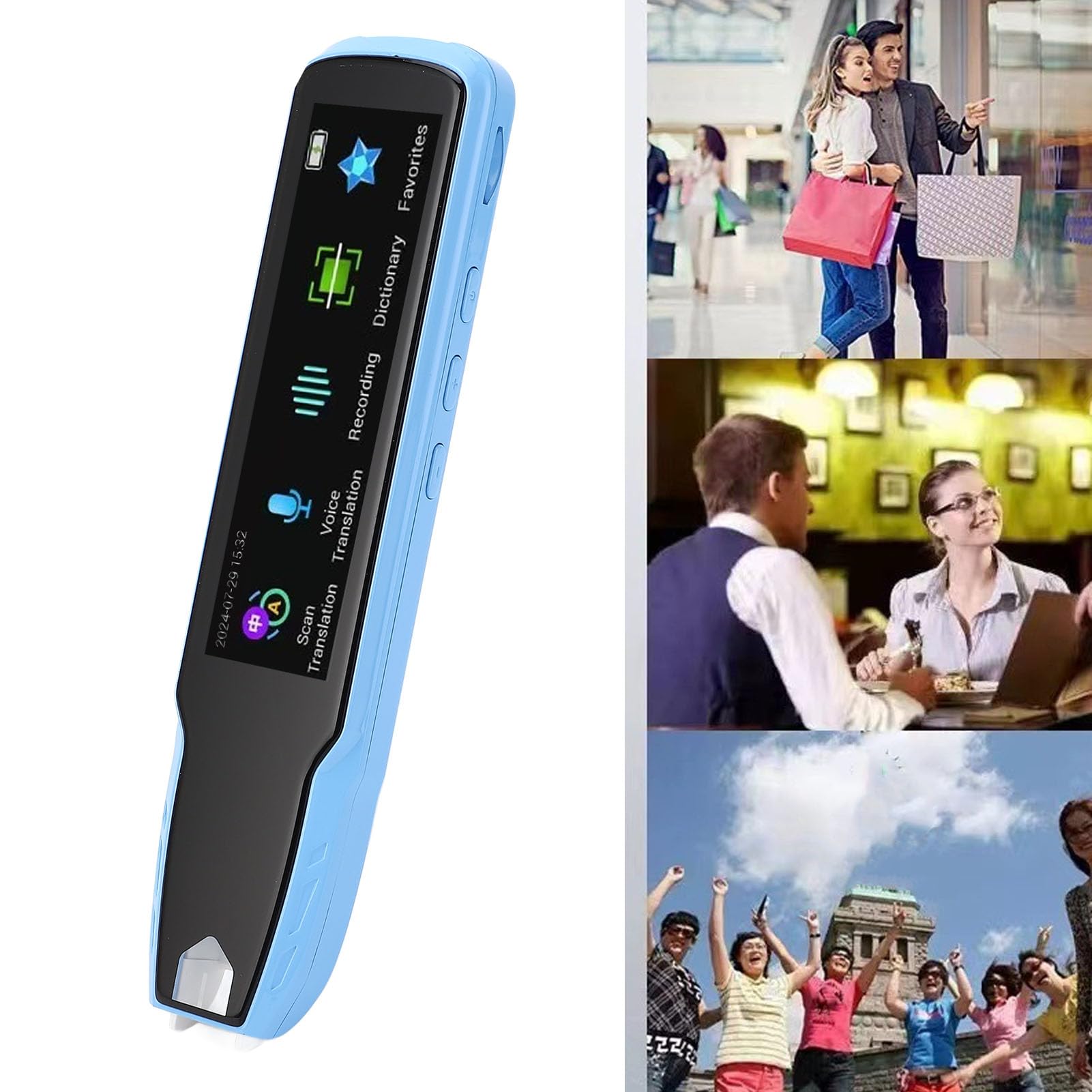 Generic Penna di Traduzione Scanner Multilingue Versatile per Studenti e Insegnanti Comodo Utilizzo delle Funzioni Online Offline (BLUE)
