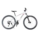 FitTrip Niner 29T Mountain Bicycle with Shimano CUES 2x9 Speed Drivetrain, Shimano MT201 Hydraulic Disc Brakes, SR Suntour XCM Suspension Fork with Lockout, Alloy Frame, Adult Bike (Silver-Red) gallery image