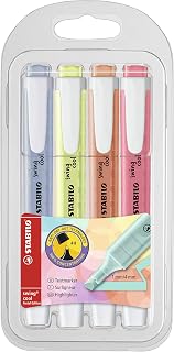 Marca Texto – STABILO Swing Cool Pastel – Estojo com 4 unidades – Em 4 cores