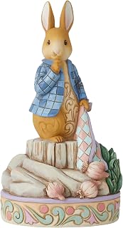 Beatrix Potter by Jim Shore Peter Rabbit with Onions Figurine, 6.69 Inch, Multicolor