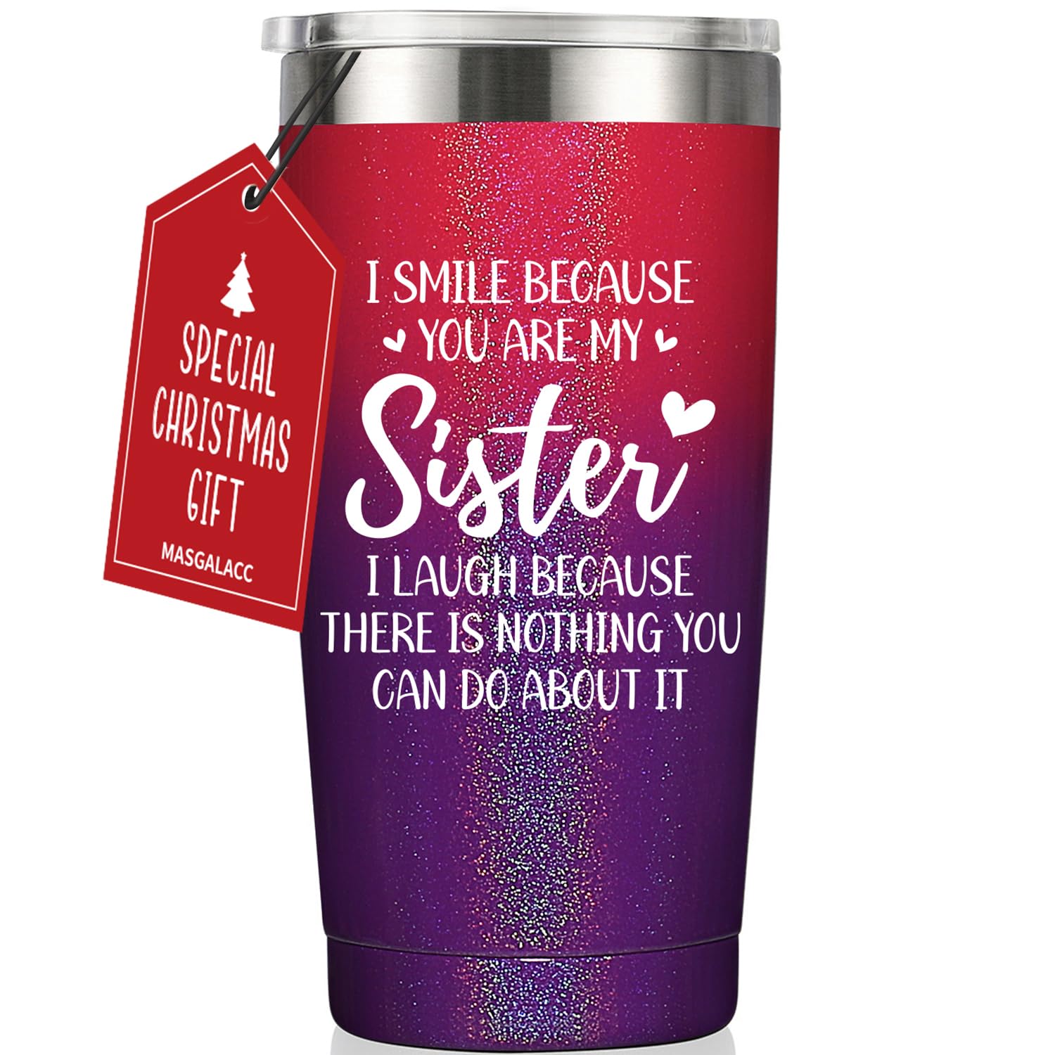 Amazon.com: MASGALACC Sister Gifts from Sister - Sister Birthday Gifts ...