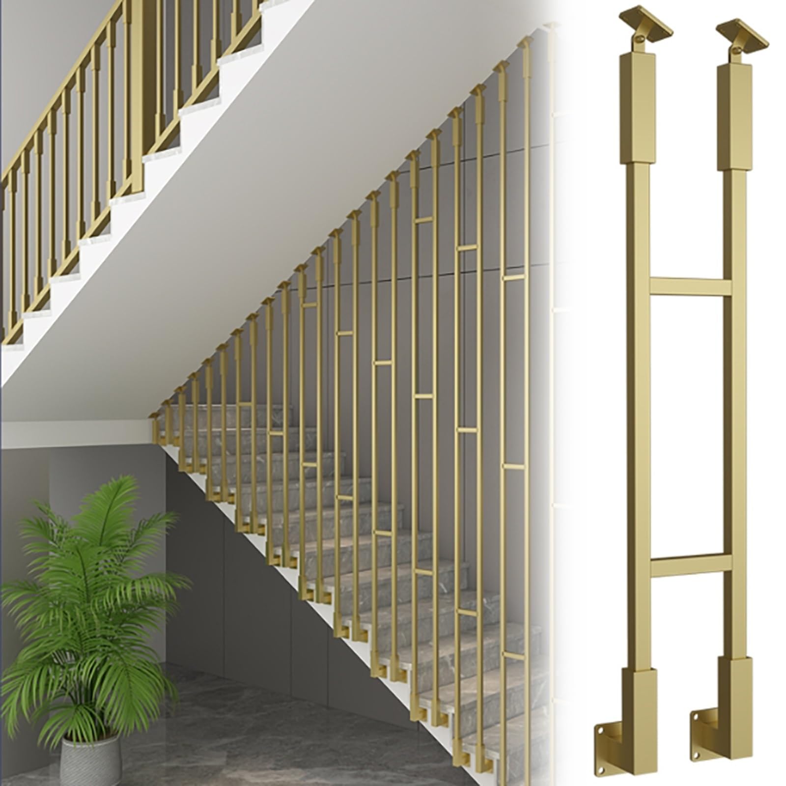 Rampe d'escalier en métal pour marche en béton et intérieur design
