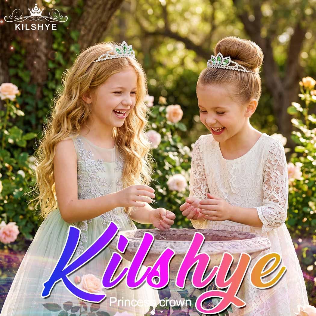 Kilshye Rhinestone Princess Tiaras Silver Tiara Headband for Girls (Pack of 3)