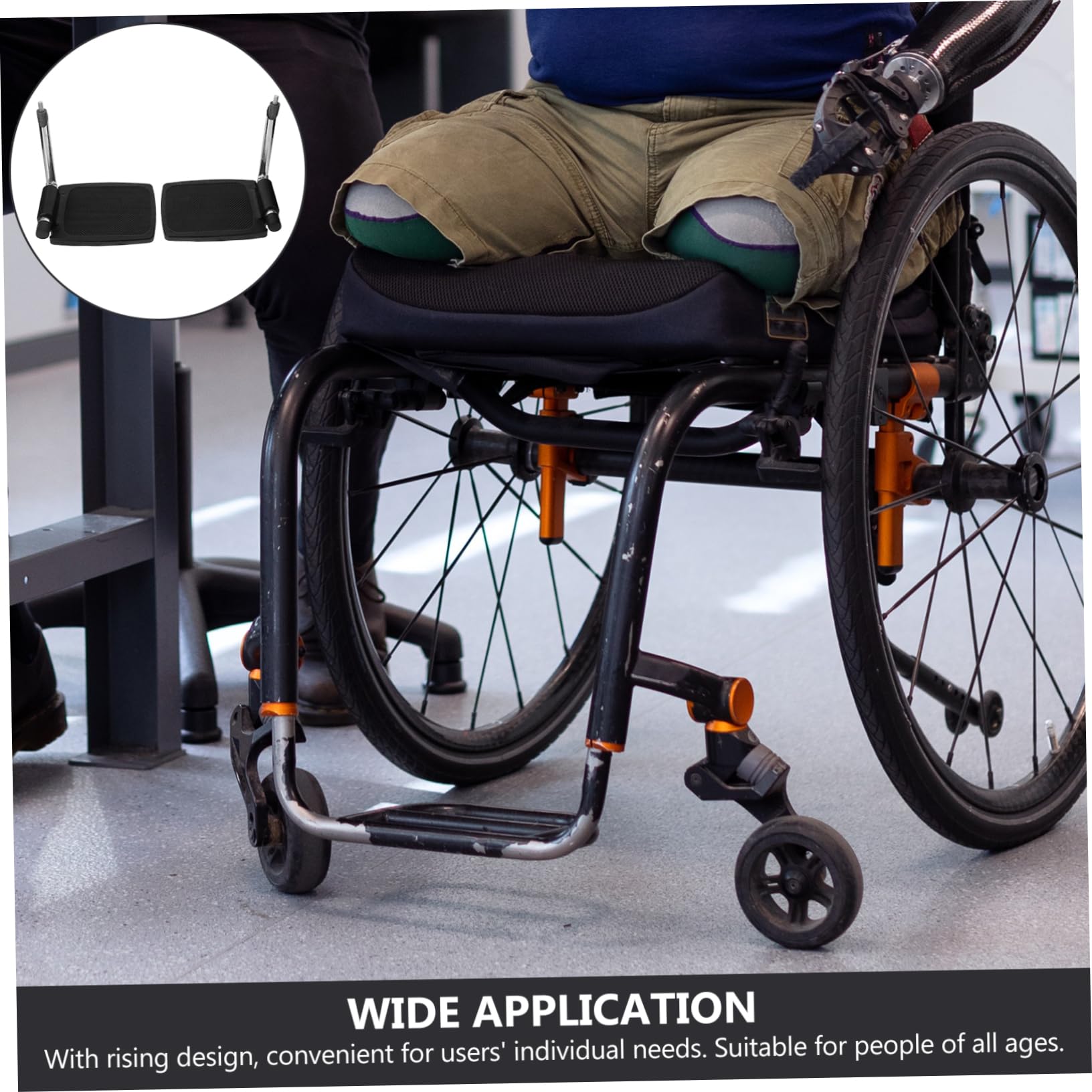 Reposapiés Para Silla De Ruedas De Repuesto Pedal De Reposapiés De Metal Para Silla De Ruedas Uso Interiores