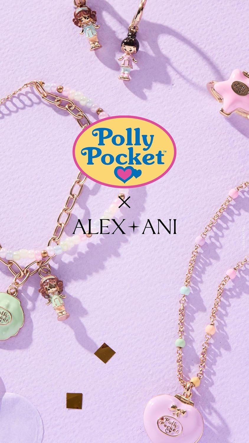 Alex and Ani Polly Pocket™ Jewelry – Nostalgic Enamel & Resin Charms, Adjustable Fit, Nickel-Free Finish - Image 8