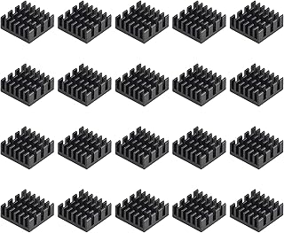 uxcell 14x14x6mm Aluminum Heatsink Electronic Radiator for MOS IC Chip Black 20 Pcs