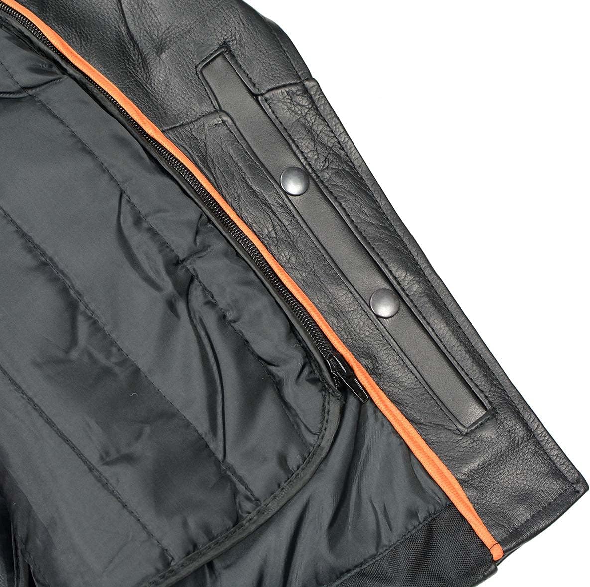 Milwaukee Leather LKL2701 Women's Classic Black Premium Leather Motorcycle Rider Jacket with Built-In Belt - Image 6