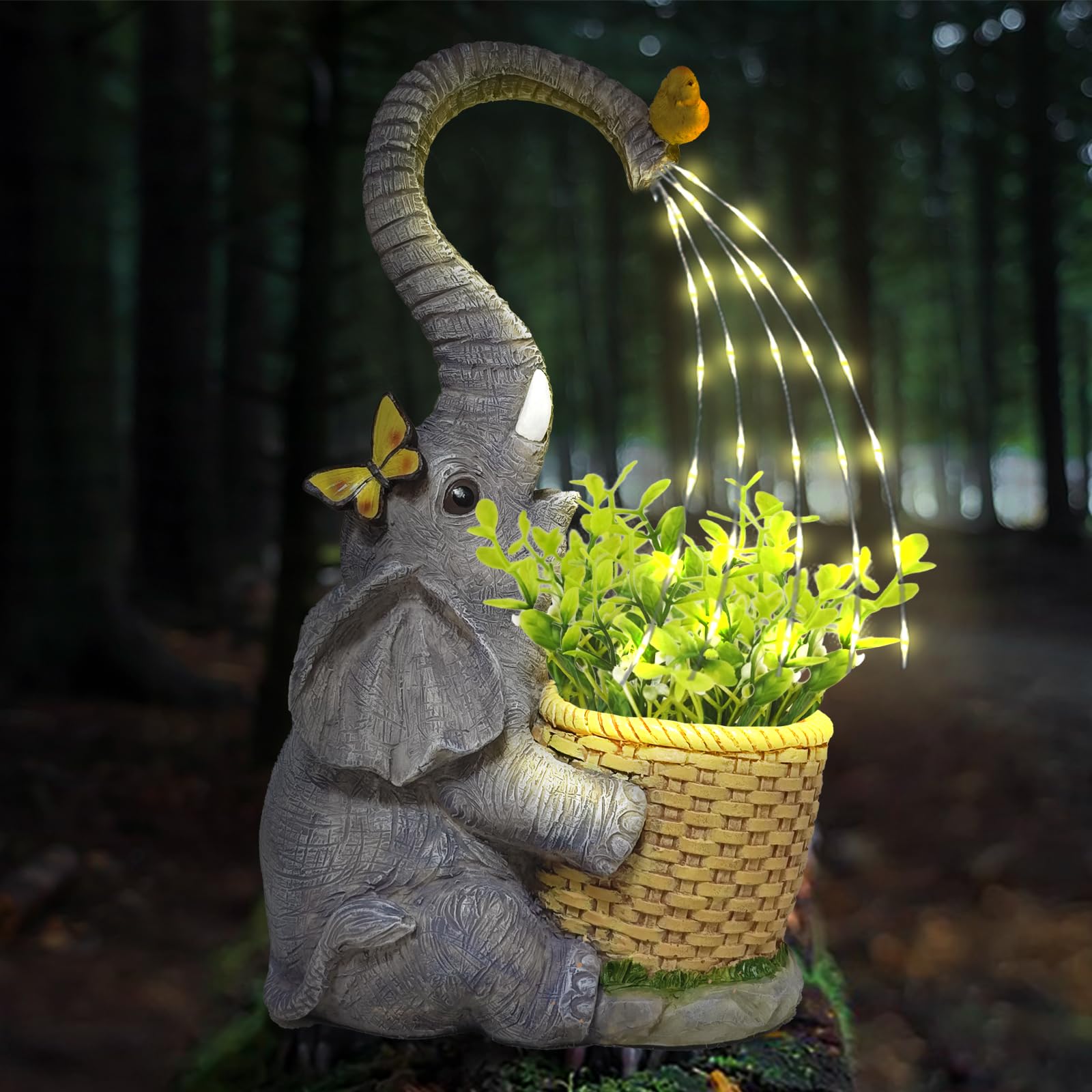lifemet Gartendeko Solar Außen Statuen - Lustig Gartenfiguren Wasserdicht Solarlampe für Draußen Balkon Garten Deko Geschenke für Frauen Männer Mama