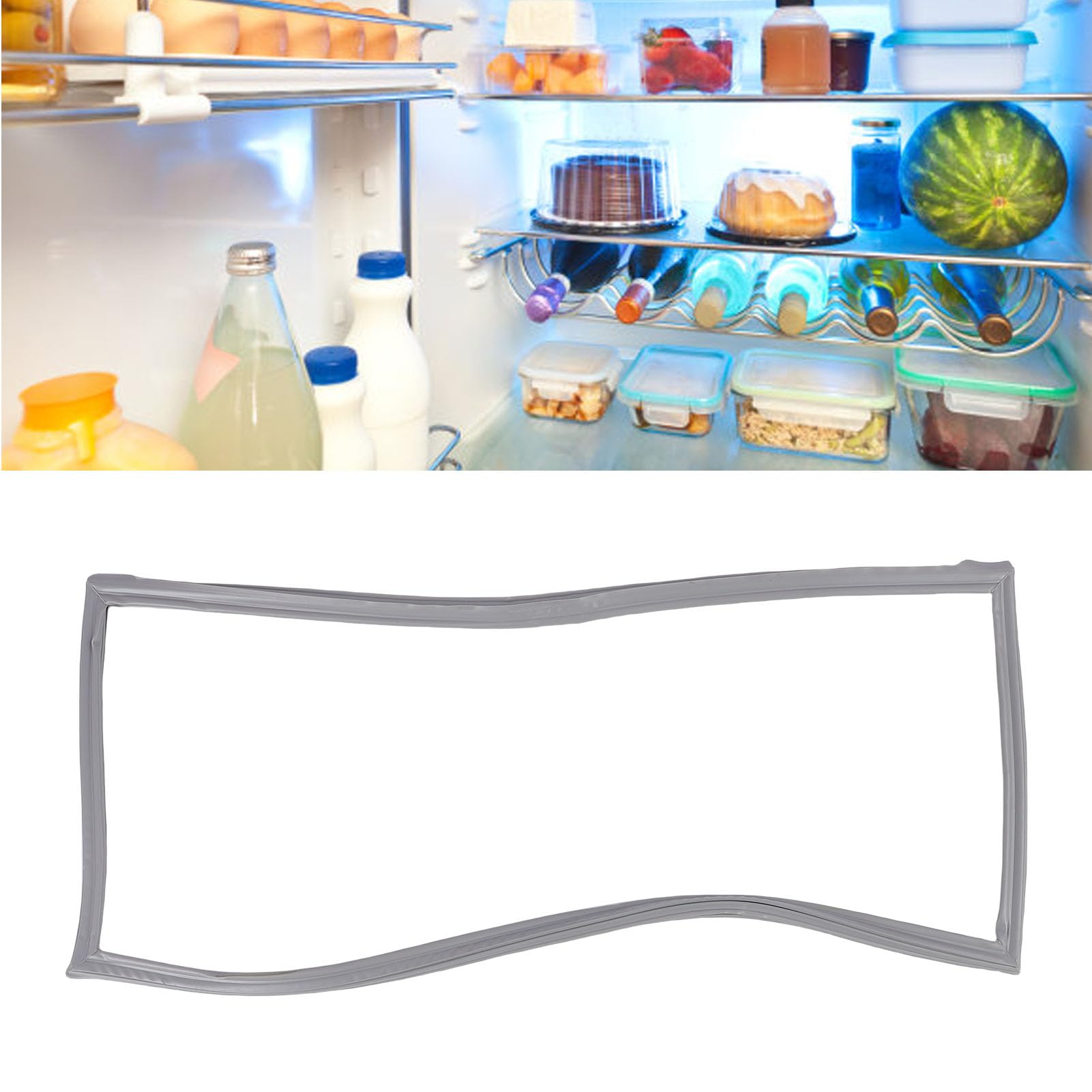 Kühlschrank Türdichtung aus Silikon, Ersatz für W12723206AP W10179332 W10179332N, W10830162, Französische Tür, Verbesserte Abdichtung, Einfache Montage