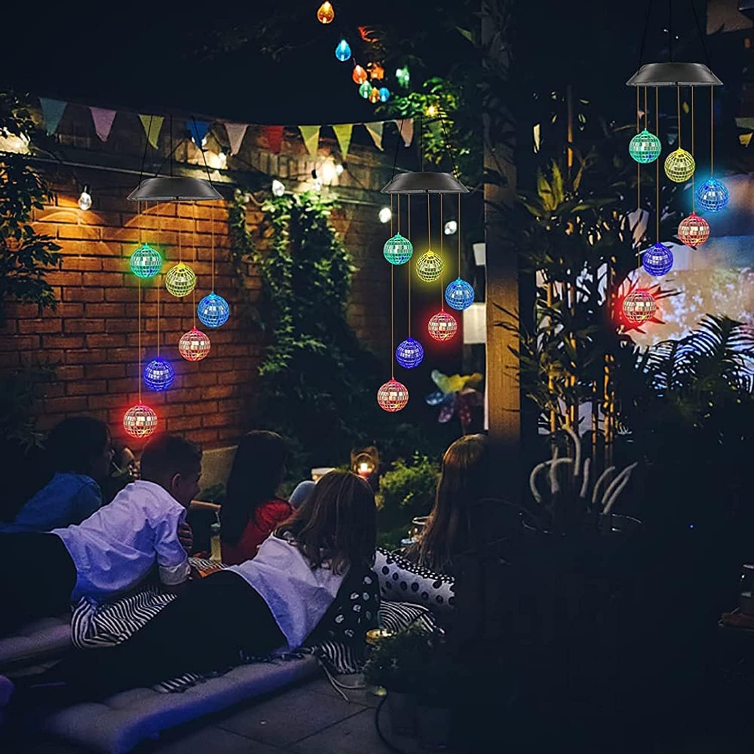 Solar Wind Chimes Outdoor, HeiPen Solar Lights Outdoor Waterproof, Decor for Garden, Trees, Patio, Deck, Birthday Gifts for Women Mom Grandma, Unique Garden Gifts for Women (Disco Ball) - Image 3