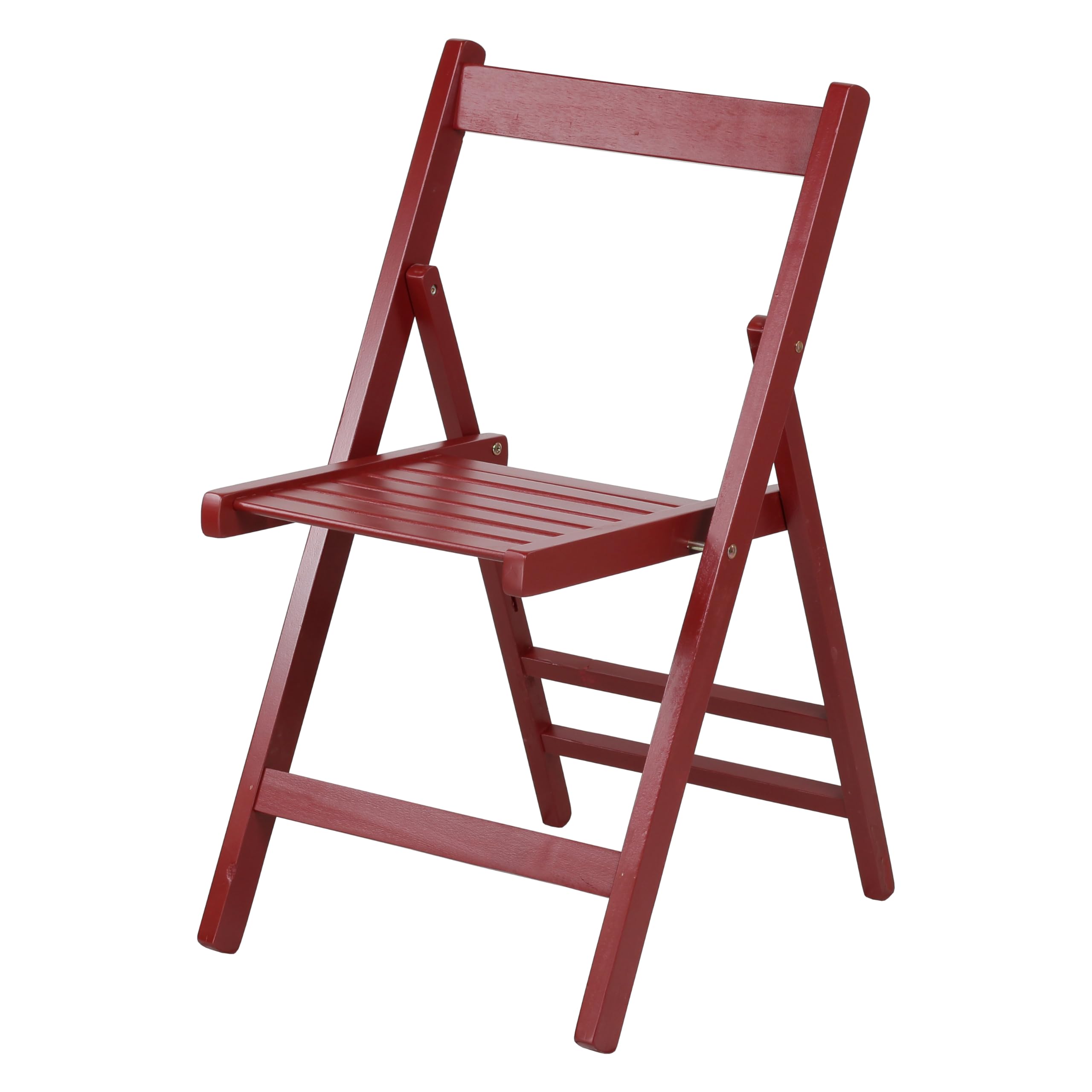 Totò Piccinni Set 4 SEDIE Pieghevoli Legno di Alta qualità, Comode, Resistenti, Salvaspazio (Ciliegio Granata)