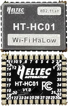 Wi-Fi HaLow Module HT-HC01 IEEE 802.11ah Standard 902-928MHz 1-2KM Long-Range Transmission Sub 1GHz Dual Band 24GHz Wi-Fi Mesh Wireless Access IoT Low Power Consumption Device 1