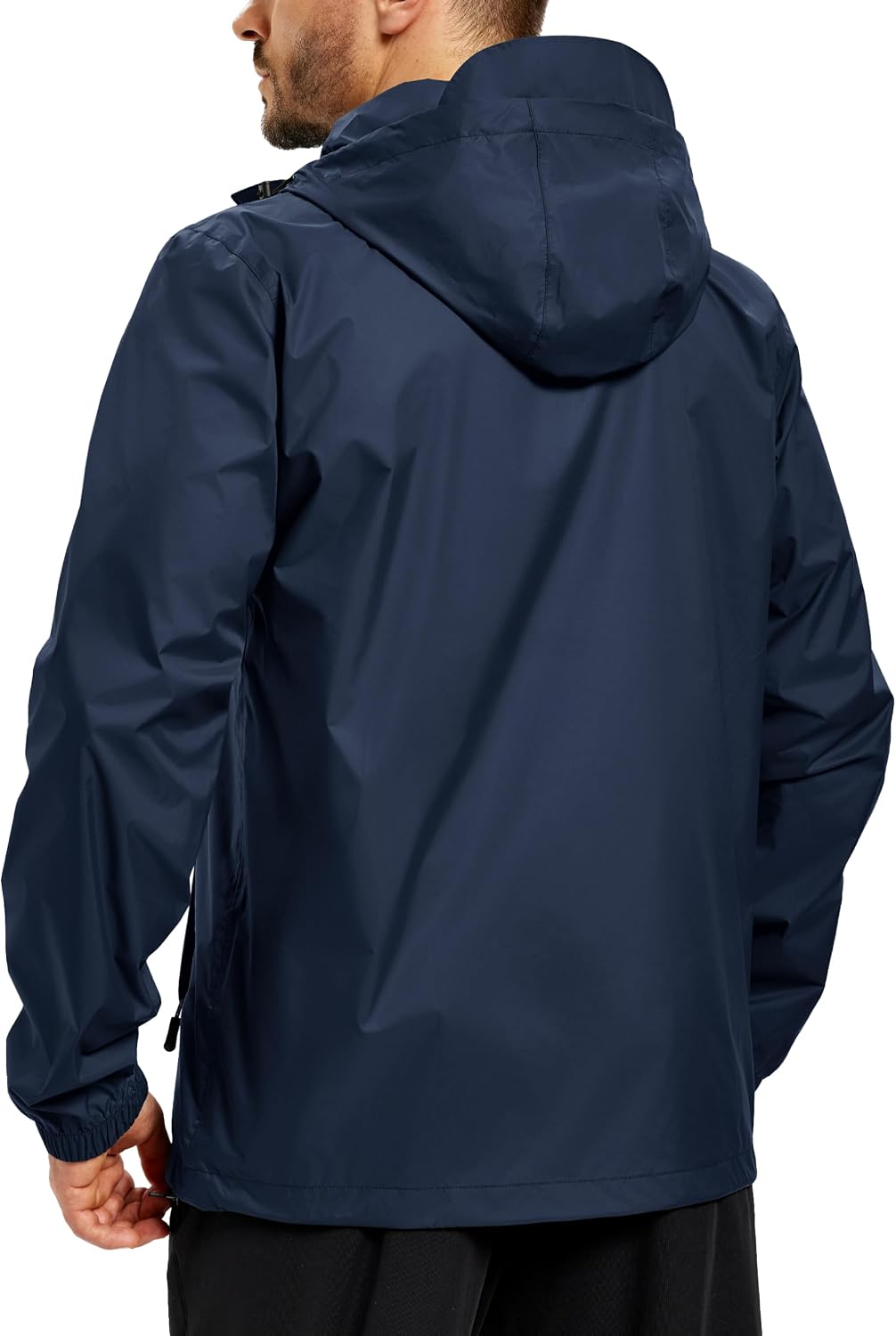 MAGCOMSEN Mens Rain Jacket with Hood Waterproof Lightweight Windbreaker Raincoat for Golf Cycling Hiking Travel