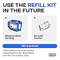 Vista 6 de IDL Packaging Kit de bandas de acero inoxidable 201 de 1/2 pulgada, herramienta de bandas de alta resistencia + bobina de bandas de acero inoxidable