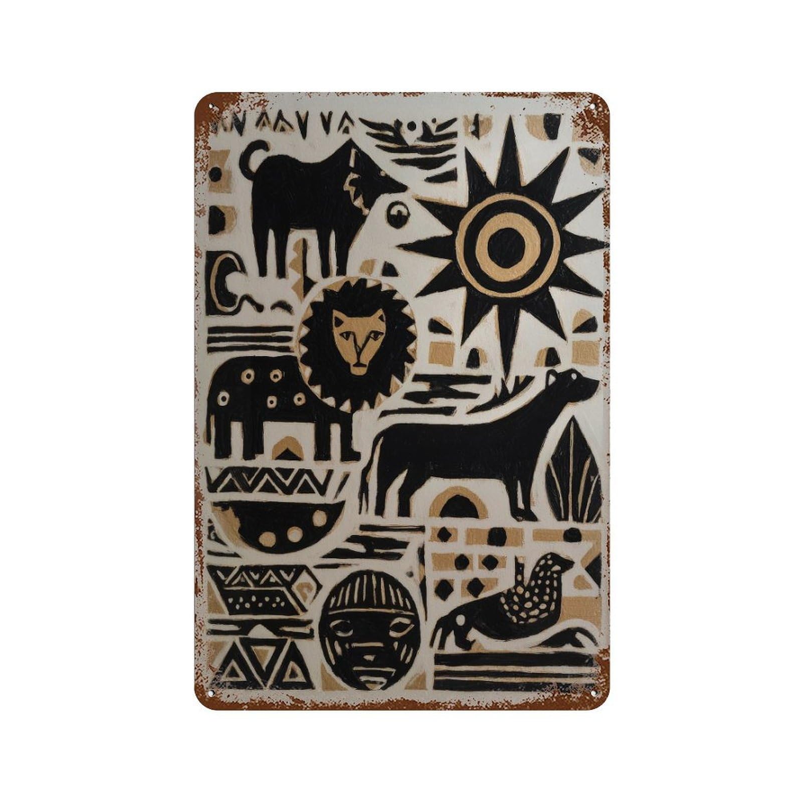xiaoxiaoshen Traditional Mexican Animal6 Wall Decor Art Metal Tin Poster Modern Home Decor Art Home Bar Shop Decorations Vintage Sign 30x20cm