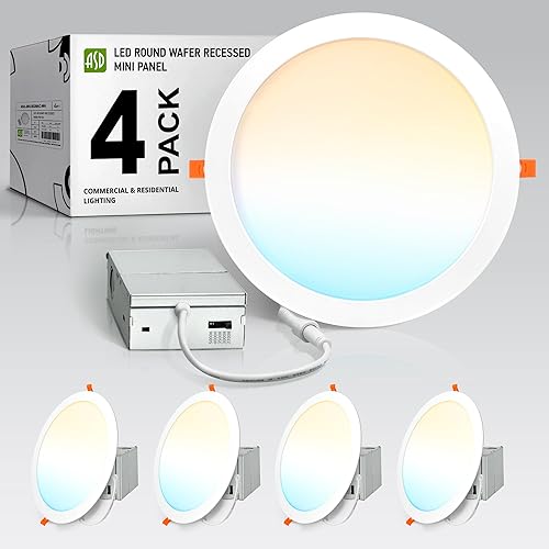 Miniatura 24 de ASD 1 paquete de iluminación empotrada inteligente LED de 6 pulgadas 15W, luces RGBW que cambian de color, compatibles con Alexa y Google Assistant,