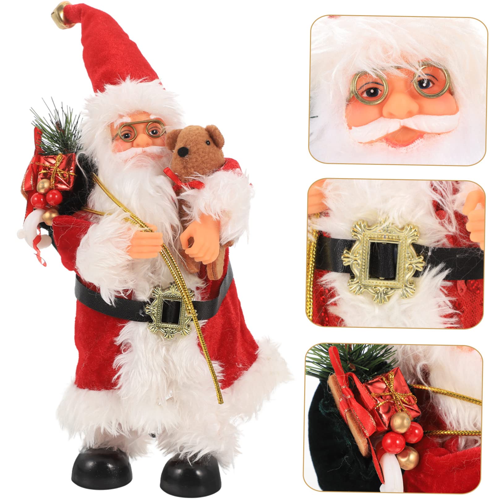 Cabilock 3 Pezzi Babbo Natale Giocattolo Fiocchi Di Neve Pupazzo Di Neve Figura Peluche Natale Caramelle Farcite Gonfiabili Figurine Ornamenti Di Natale Bambola Ornamento Statua Di Natale
