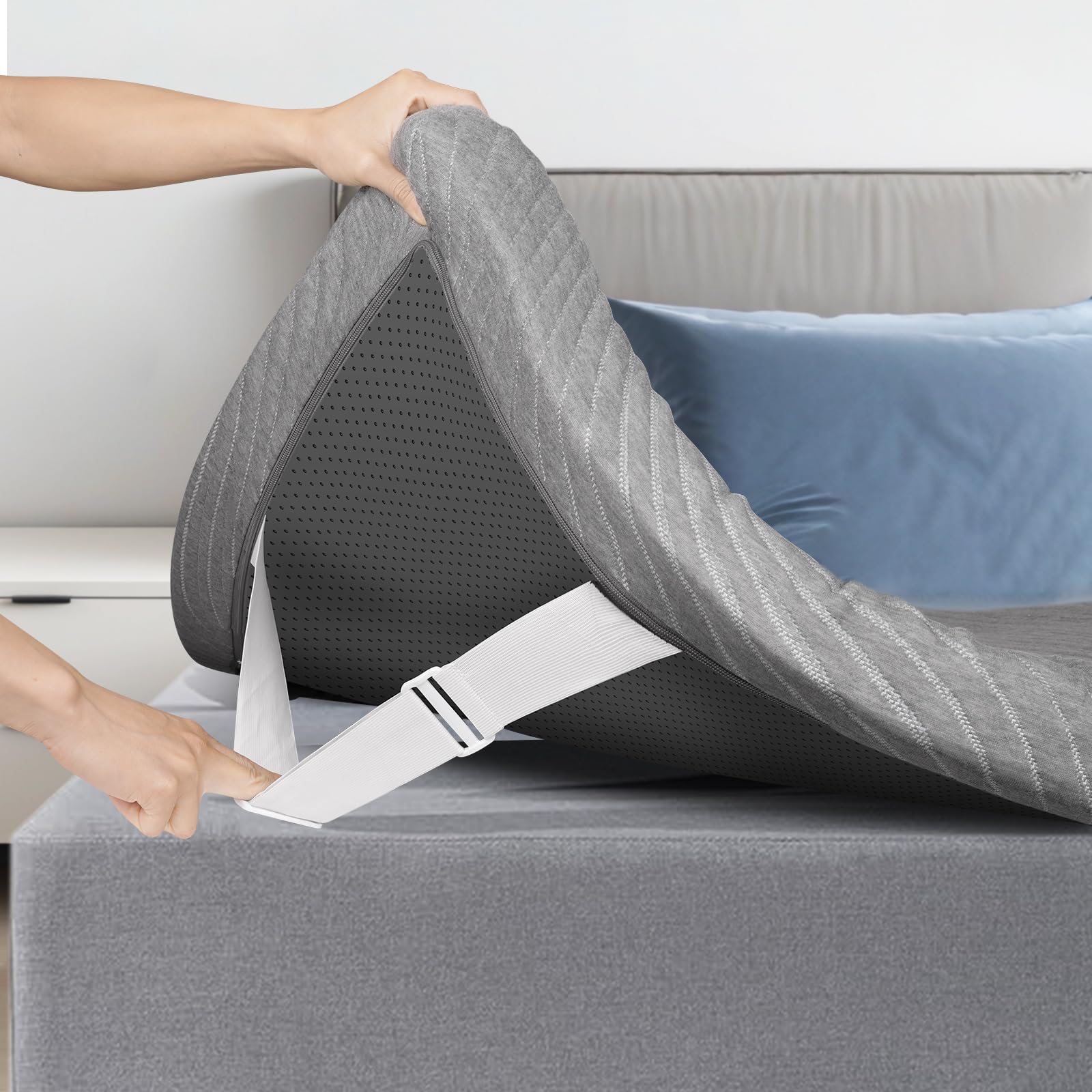 Frideko Gel Memory Foam Mattress Topper Single, Mattress Topper Single Bed for Back Pain R...