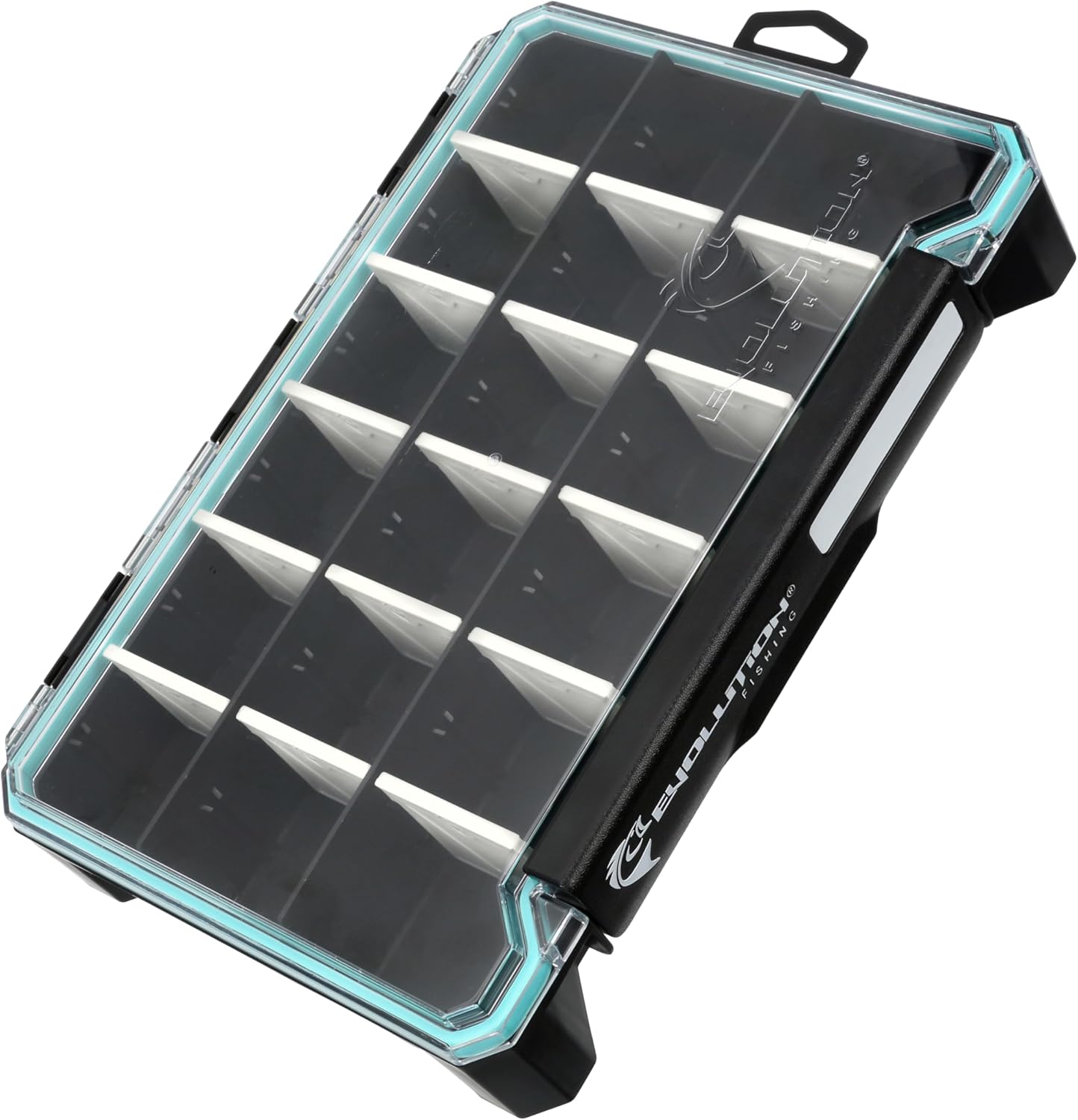 Evolution Fishing BallistiX 3.6 Tackle Tray - Waterproof, Anti-Corrosion, Single Latch, Clear Lid, Lure Box, Tackle Storage Box, Removable Dividers