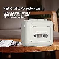 Vista 4 de Reproductor de cassette, reproducción estéreo portátil, soporta micrófono externo y puerto de auriculares