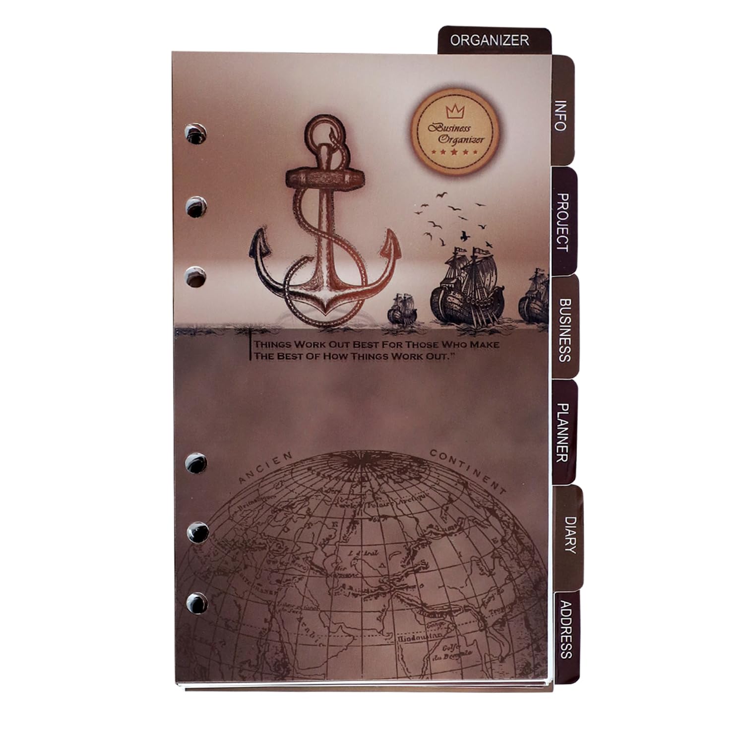 VANQUISH A6 Business Organiser Paper Refill 400 Sheets 6-Hole Notebook Compatible with Binders and Planners, Premium Papers for School Office and Journaling-image-45