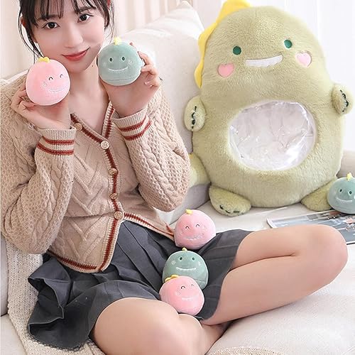 Miniatura 2 de Almohada de peluche de animales de peluche, linda bolsa de almohada de peluche (dinosaurio)