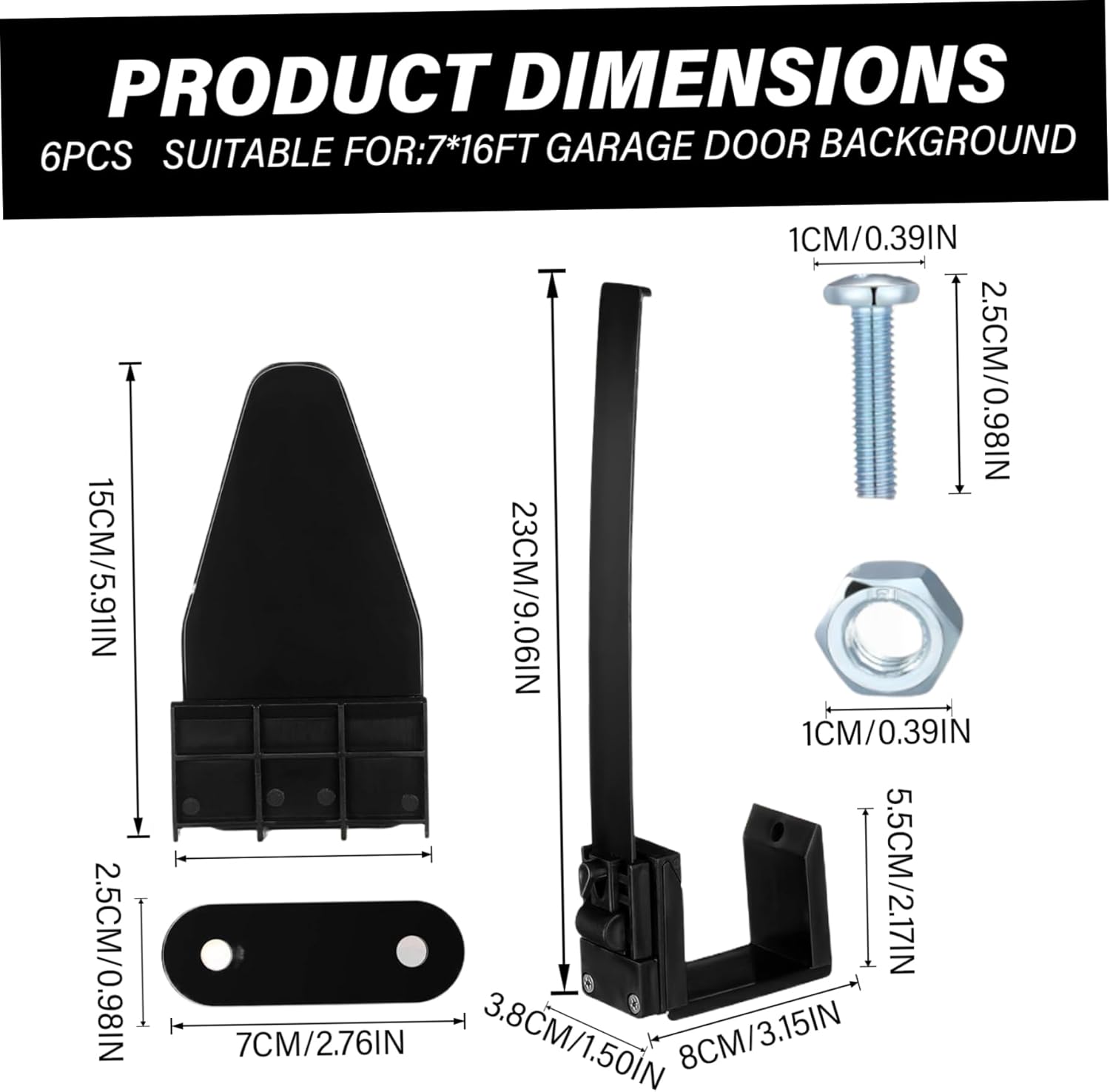 Garage Door Banner Clips 6Pcs Springed Garage Door Banner Clamps with Installation Accessories Nylon Garage Door Banner Installation Clips for Halloween, Christmas Garage Door Banner Clips