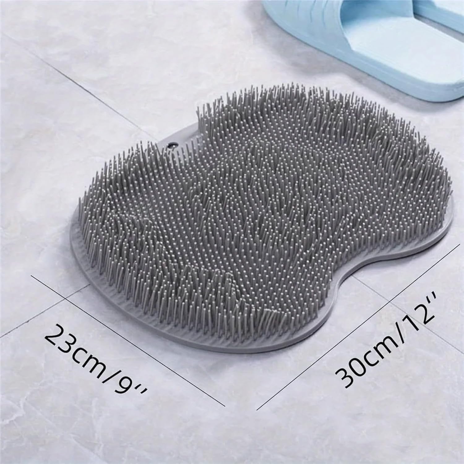 Solespa Hands-Free Silicone Foot Scrubber Mat, Shower Foot Scrubber Mat with Non-Slip Suction Cups, Wall Mounted Back Washer Exfoliating Bath Wash for Men & Women (2PCS-H)