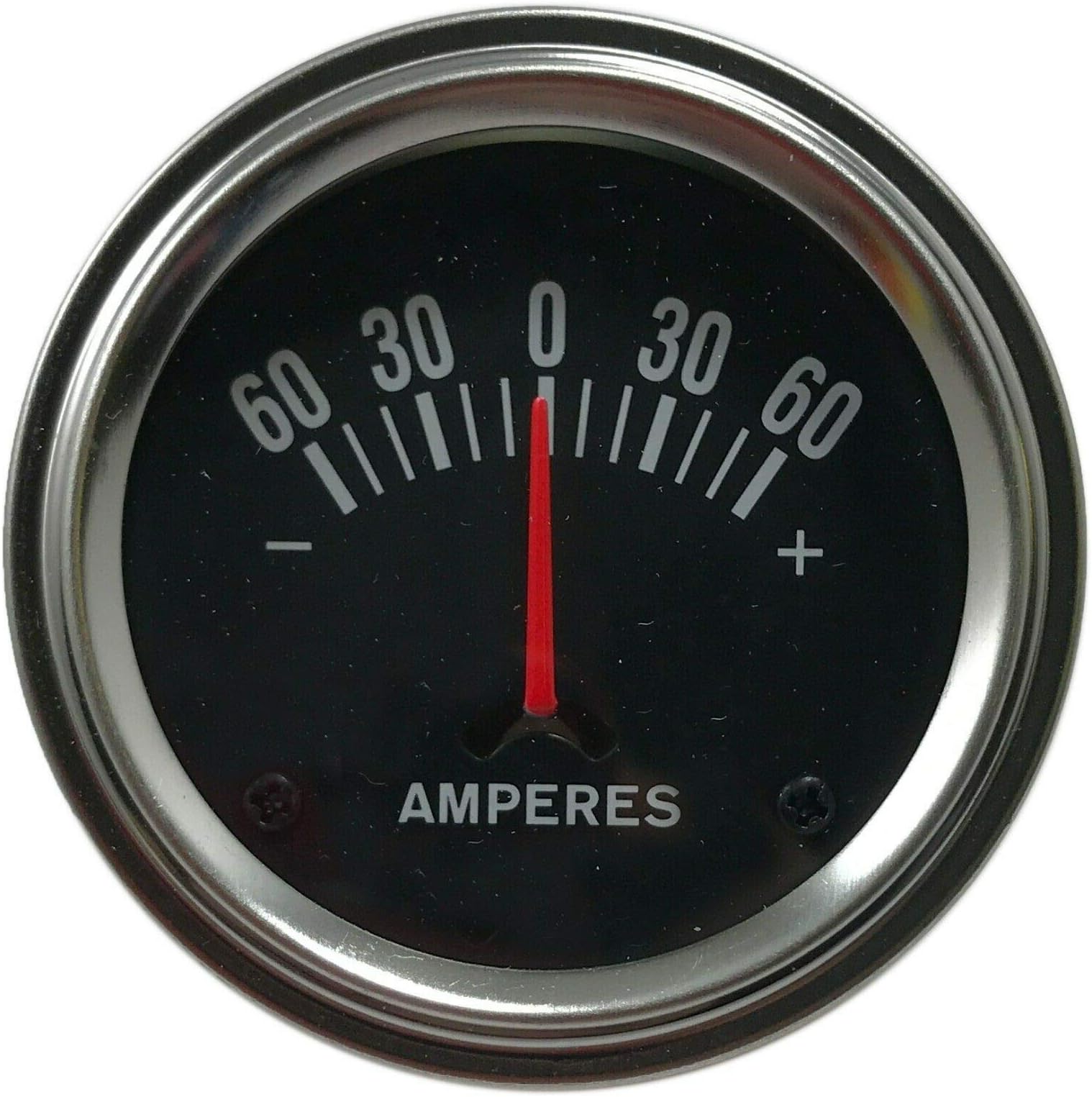 Sherco-Auto OPTA Chrome 2-1/16" Ammeter 60-0-60 Amperes Gauge & Mount Kit