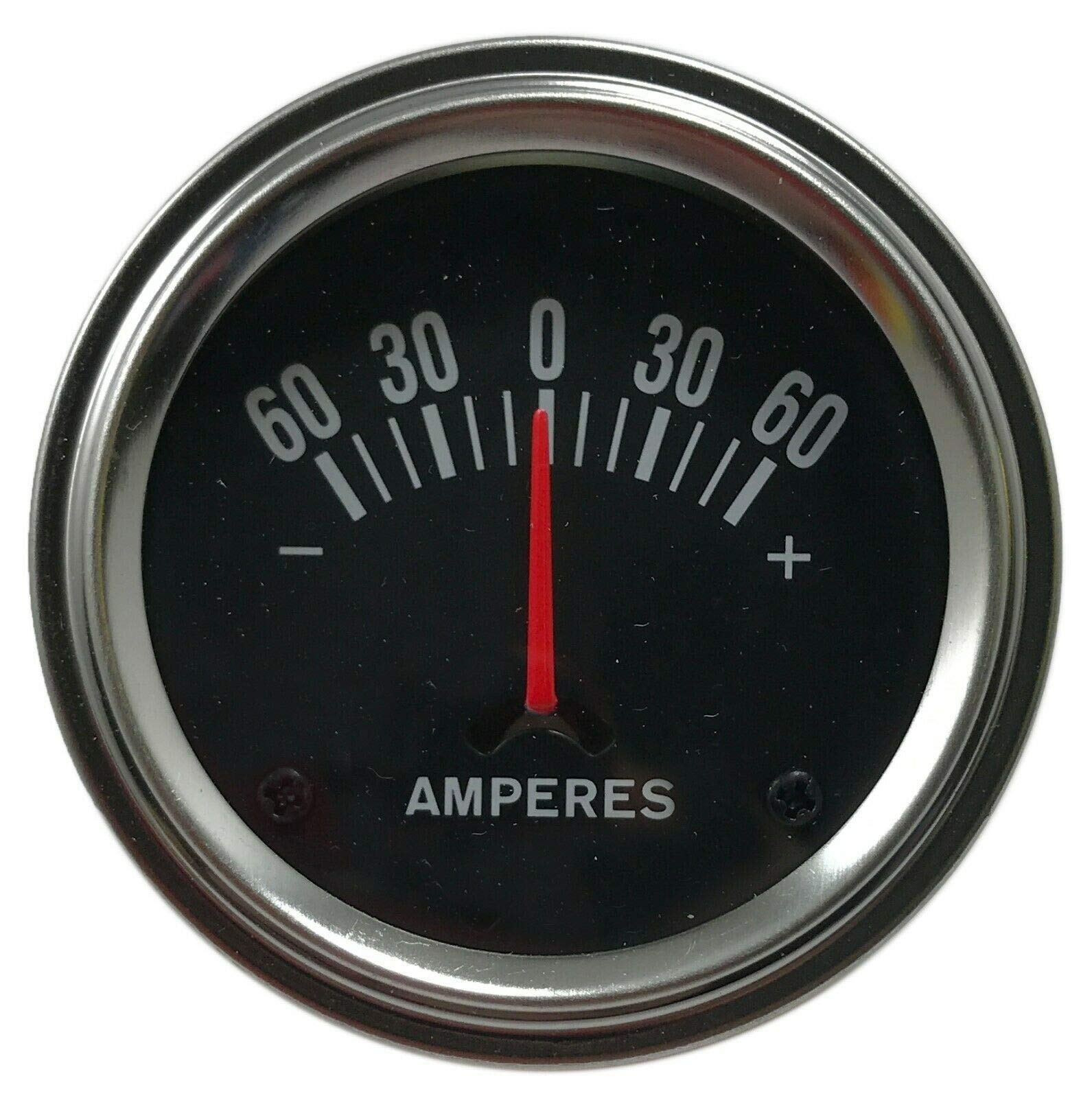 Sherco-Auto OPTA Chrome 2-1/16" Ammeter 60-0-60 Amperes Gauge & Mount Kit