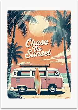 Chase The Sunset - Beach Decor - 13x19 Poster Print - Bohemian Wall Art