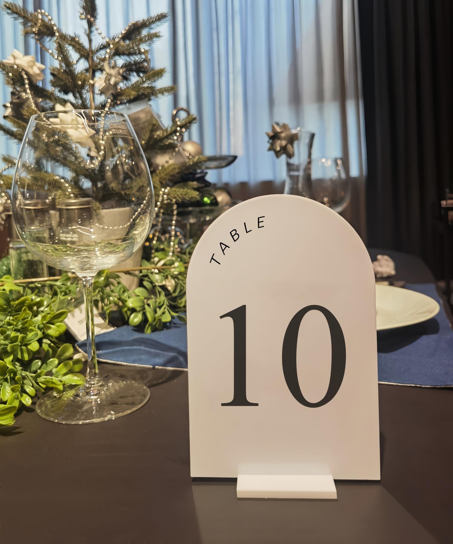 QSONG SHOP 15 Pack Arch Wedding Table Numbers with Stands, 4''x6