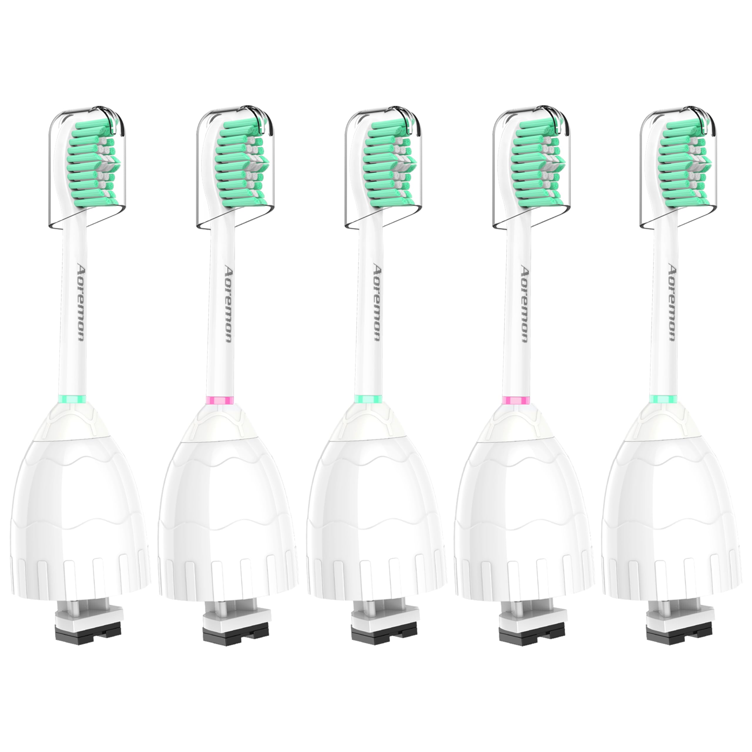 Aoremon Cabezales de repuesto compatibles con Philips Sonicare E-Series Essence Xtreme Elite Advance CleanCare cepillo de dientes eléctrico, 5 cabezales de recambio