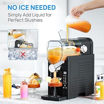 Slushie Machine, All-in-One Slushy Maker For Home, Smart Control Panel, Auto-Clean, 6 Preset Programs, Slush For Margaritas, Frappes, Ice Cream, Milkshakes