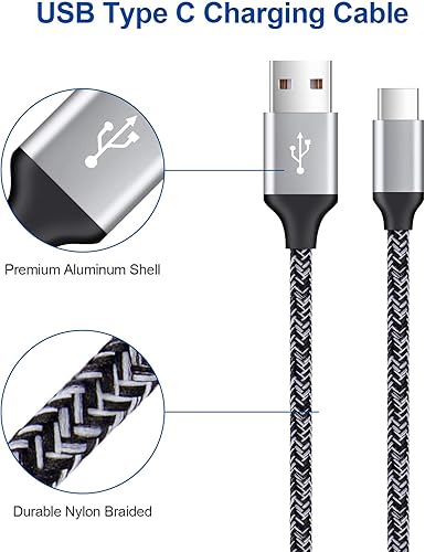 Miniatura 2 de Cargador USB C tipo C para Samsung Galaxy A26A25A24A23A16A36S25 UltraS25 PlusS24 UltraS24FES23FES22 UltraS21A55A54A15, paquete de 3 cargadores de