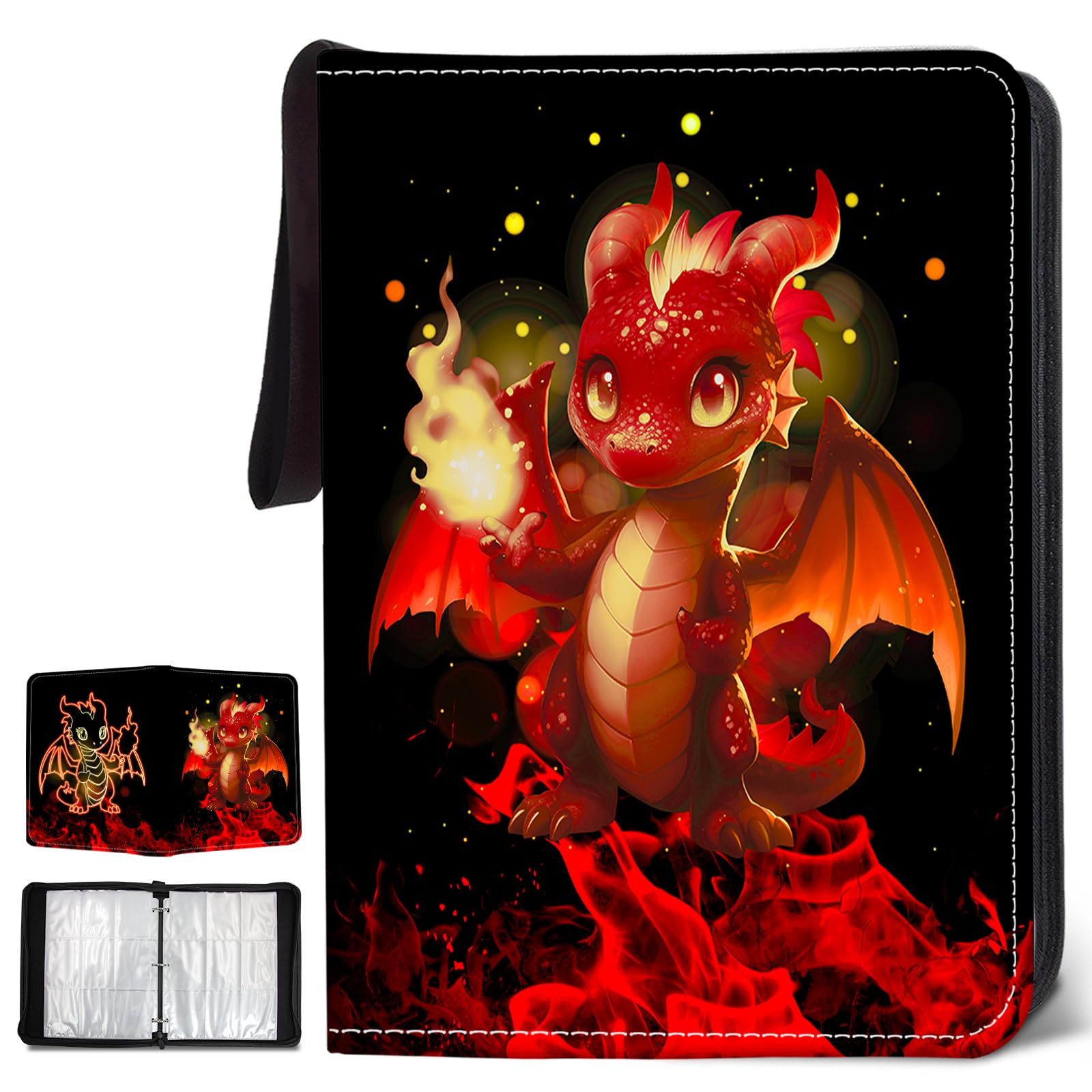 Cadeaux pour fermeture classeur de cartes Wazzio album 900 pochettes motif dragon