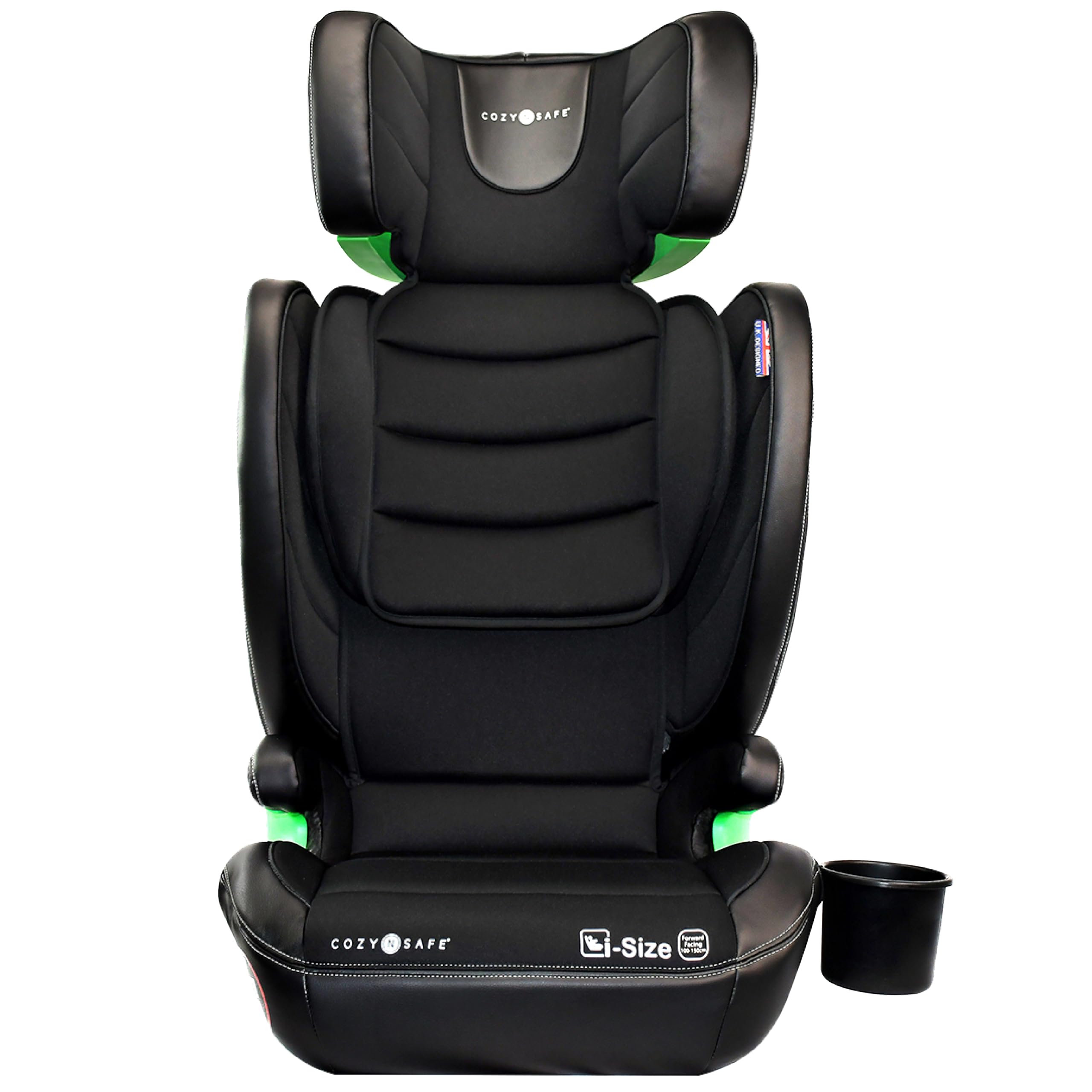 Cozy N Safe Augusta i-Size 100-150 cm (4-12 lat) ISOFix fotelik samochodowy dla dzieci z wysokim oparciem - czarny (Midnight Black)