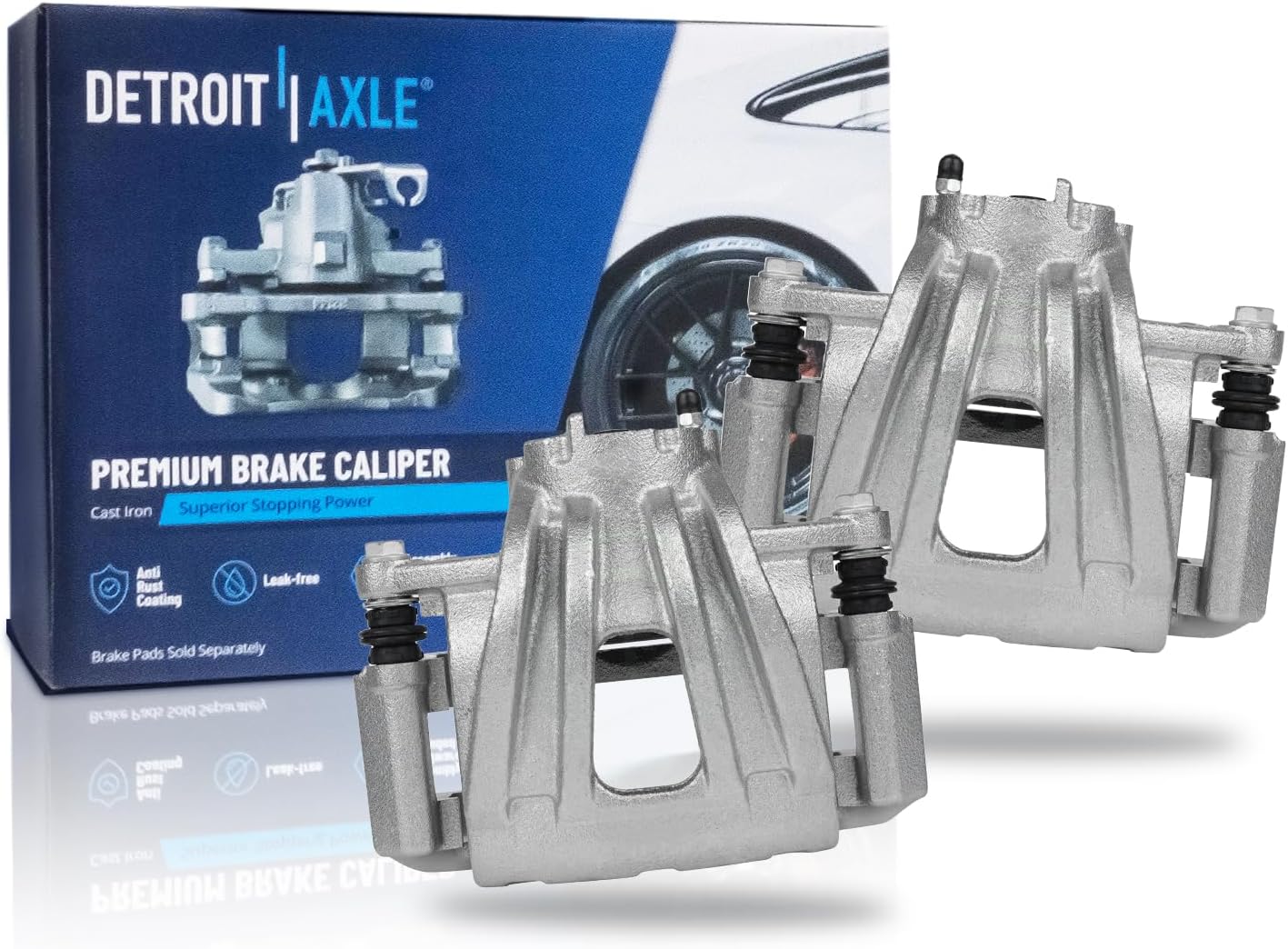 Detroit Axle Front Disc Brake Calipers w/Brackets Replacement for 2002 2003 2004