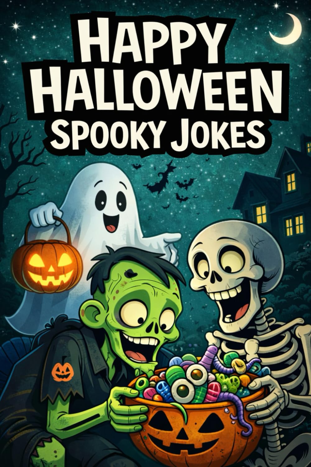 Happy Halloween - Spooky Jokes for Kids: 200 Hilarious Riddles, Silly Puns, and Laugh-Out-Loud Fun for Boys and Girls Ages 6–10
