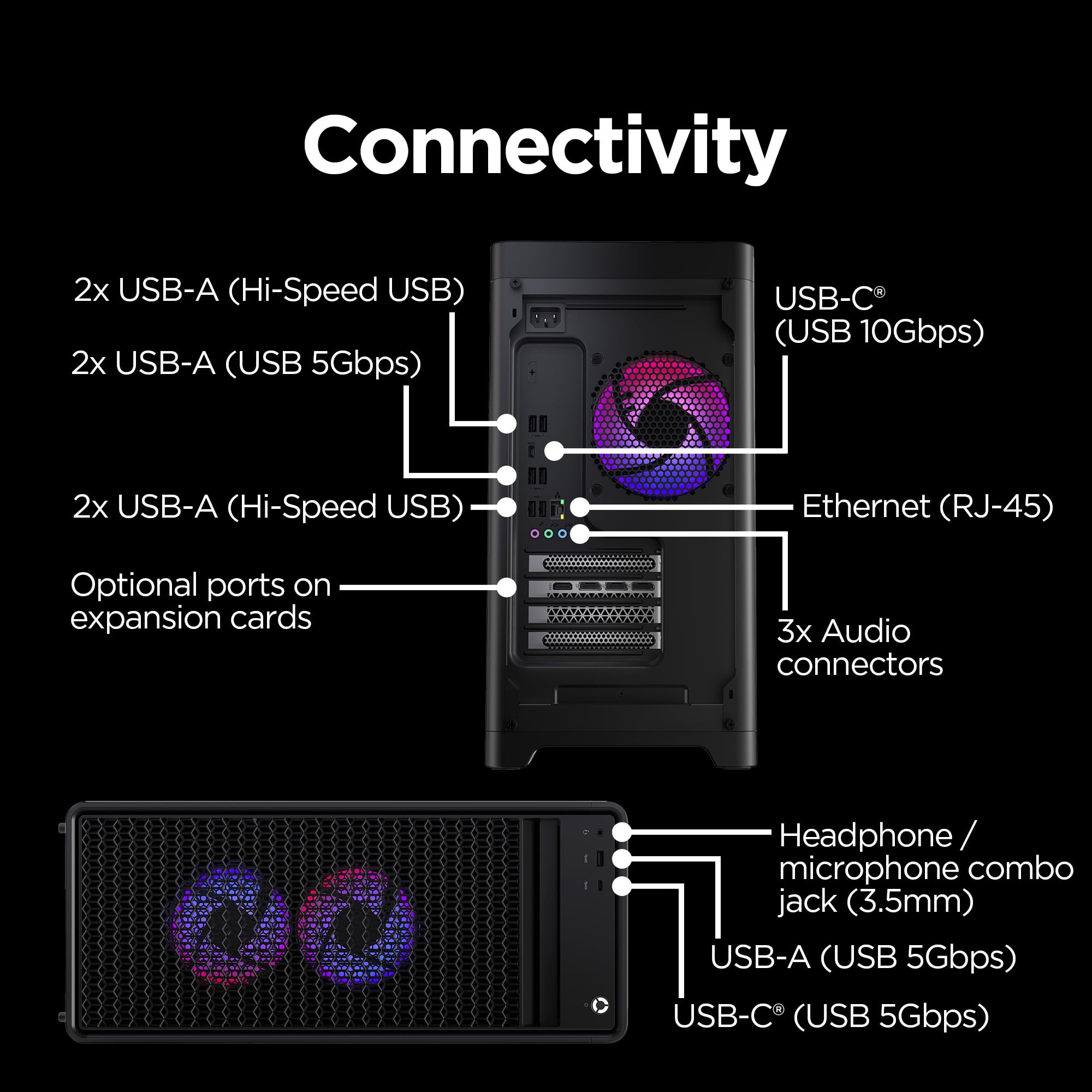 Lenovo Legion Tower 5i – AI-Powered Gaming PC - Intel® Core Ultra 7 265F Processor – NVIDIA® GeForce RTX™ 5070 Ti Graphics – 32 GB Memory – 1 TB Storage – 3 Months of PC GamePass image 8
