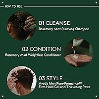 Vista 6 de Aveda Men Pure-Formance Firm Hold Hair Gel for Men Maximum Hold, Control, Shine, 5 Fl Oz