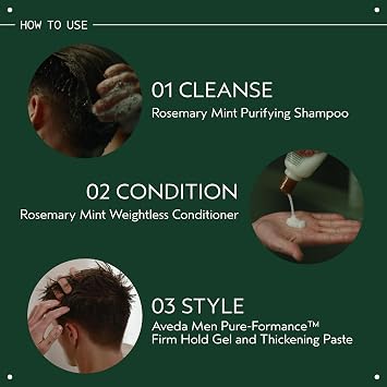 Aveda Men Pure-Formance Firm Hold Hair Gel for Men | Maximum Hold, Control, Shine | 93% Naturally Derived*, 5 Fl Oz