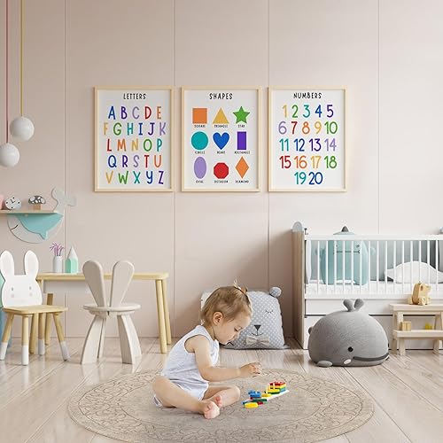 Miniatura 6 de WINDVALE 6 carteles educativos para niños pequeños  Artículos imprescindibles para el aula de jardín de infantes  Póster de aprendizaje para la