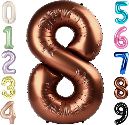 Vista 306 de Globos de números 0 de 40 pulgadas, globos negros de números para números 10, 20, 30, 40, 50, 60, 70, 80, 90, 100, globos de números 10, 20, 30, 40